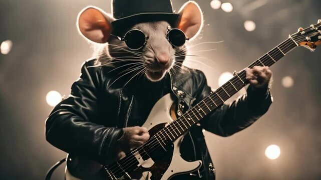 This little mouse steals the show with its oversized guitar and infectious energy! Rocking out on stage, it&rsquo;s impossible not to smile at its hilarious antics and adorable rockstar attitude.
