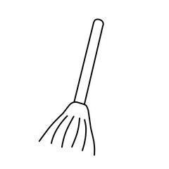 Cleaning kit outline icons set vector