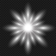 Glowing snow effect star background