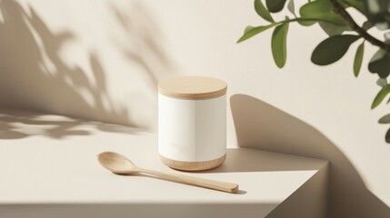 Eco-friendly product packaging design with sustainable materials, minimal aesthetic