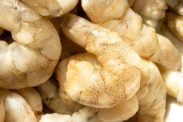 shrimps with soy sauce in macro shot