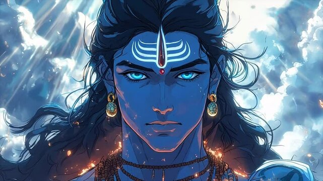 shiva Hindu deity animated Generative AI 