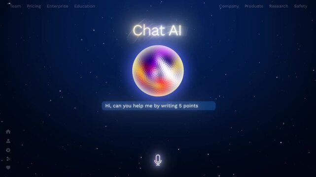 Concept of AI Chatbot Interface. Large Language Model Software.