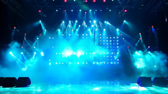 Stage light display with glittering elements, setting scene for vibrant, exciting event.