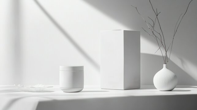 Minimal packaging display for high-end product, chic and simple design