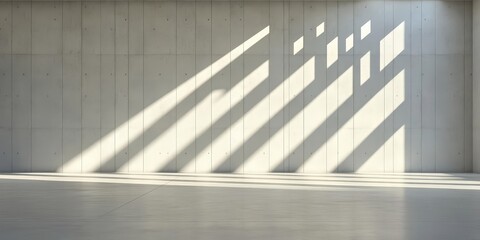 Minimalist Concrete Room with Sunlight and Shadows for Product Display