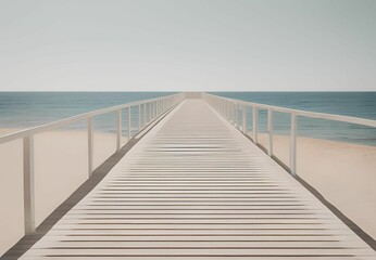 Obraz premium Walkway along the beach