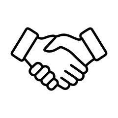 Naklejka premium Handshake line icon