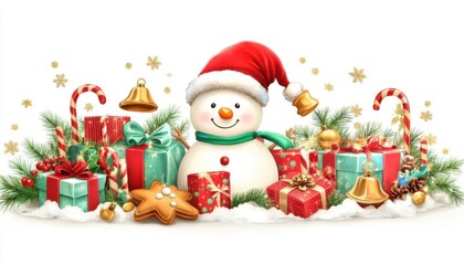 Christmas decorations with gold bells