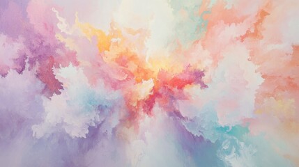 Fototapeta premium Subtle and gentle color burst in pastel shades, soft gradients blending in a delicate explosion