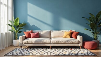 modern living room with sofa