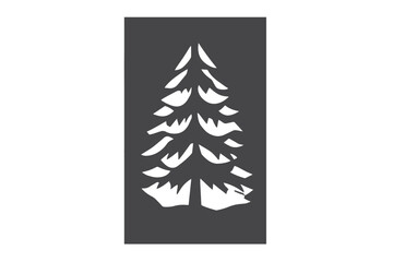 Obraz premium paper-cut Christmas Gift Card SVG cut file.