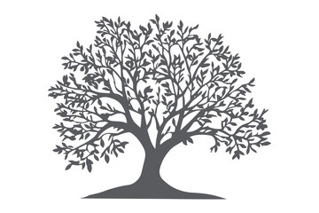 paper-cut Tree wall decor SVG cut file