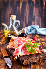 smoked becon slices for hot pot