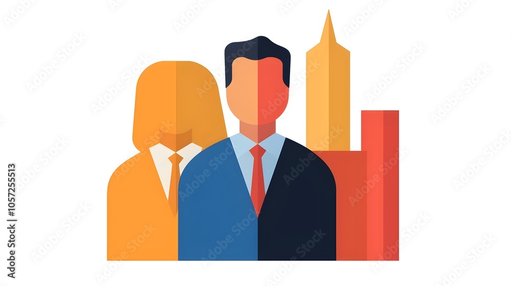 Poster Risk Management Line Icon Representing Strategic Business Planning and Decision Making Process with Flat Design Split Complementary Color Scheme and Pixel Perfect Editable Stroke
