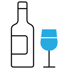 Alcohol Wine Glass Sign Vector Icon Design