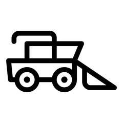 Combine harvester icon. Vector line icon