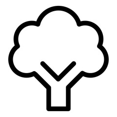 Tree icon. Vector line icon