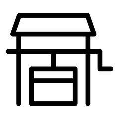 Water well icon. Vector line icon