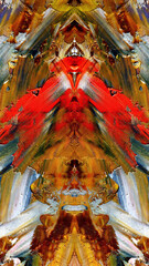 Abstract background art . Ethnic pattern. Mixtures of oil paint. Trendy hand painting canvas. Wall decor and Wall art prints Idea. 3D Texture. Art object