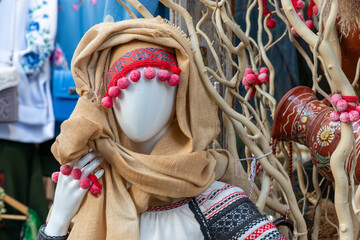 Mannequin Dressed in Ukrainian Ethnic Style