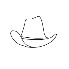 cowboy hat icons set vector