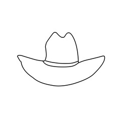 cowboy hat icons set vector