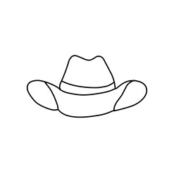 cowboy hat icons set vector