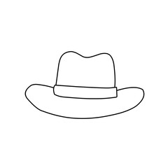 cowboy hat icons set vector