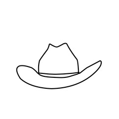 cowboy hat icons set vector