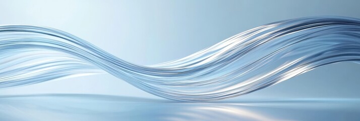 Obraz premium Flowing Curves with 3D Rendering in Chaotic Background