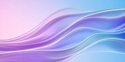 Soft Gradient Flowing Lines on Transparent Background