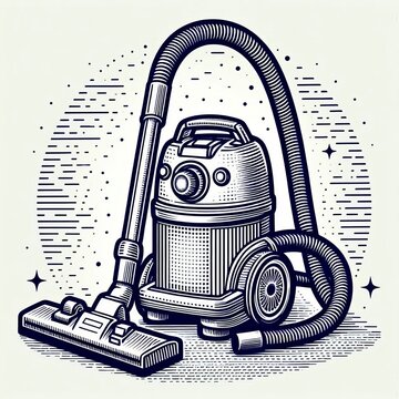 recommend clip art: Vacuum Cleaner Outline A vacuum cleaner for home cleaning equipm