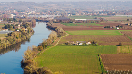 Vallées du Lot-et-Garonne, observées depuis la Croix du Pech de Berre