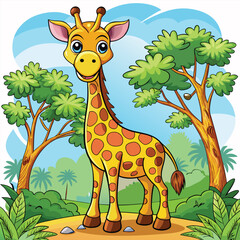 Fototapeta premium giraffe vector illustration
