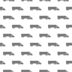 Delivery truck icon isolated seamless pattern on white background