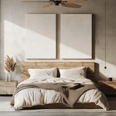 Minimalist Bedroom Mockup.