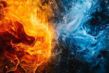 Fire and Water Abstract
