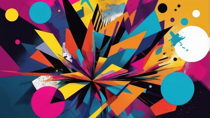 Abstract Colorful Texture with Organic Patterns - High-Resolution Digital Art for Commercial Use