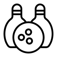 Bowling Line Icon