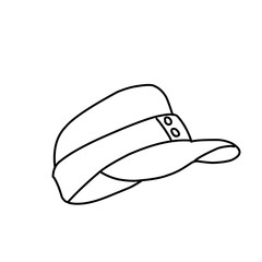 Hats doodle illustration including icons 