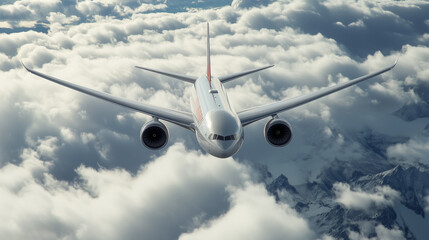 Fototapeta premium Above the Clouds: Majestic over Snowy Mountains 