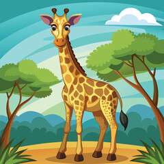 Fototapeta premium giraffe vector illustration