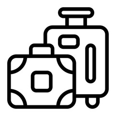 Luggage Line Icon
