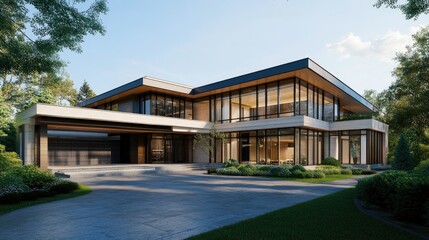 Modern Luxurious House with Beautiful Exterior View