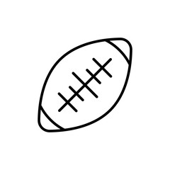Rugby ball outline icons, minimalist vector illustration ,simple transparent graphic element .Isolated on white background