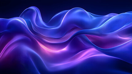 Obraz premium Abstract Blue and Purple 3D Wave Background
