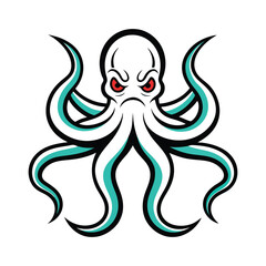 Fierce Octopus Logo with Bold Tentacles
