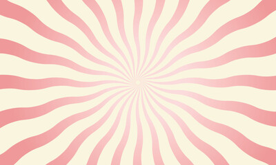 Pink Ice Cream Swirl Background. Candy Lollipop Vortex Pattern with Strawberry and Circus Elements