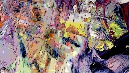 Abstract background art . Ethnic pattern. Mixtures of oil paint. Trendy hand painting canvas. Wall decor and Wall art prints Idea. 3D Texture. Art object